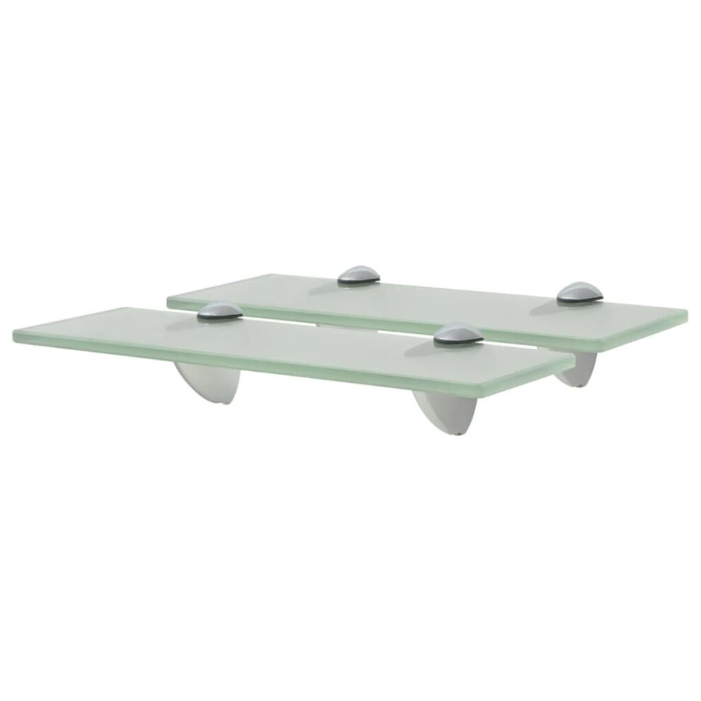 Simply Chosen 4U Vidaxl 2X Floating Shelves Glass 30X20cm 8Mm Wall Mounted Shelf Display Stand
