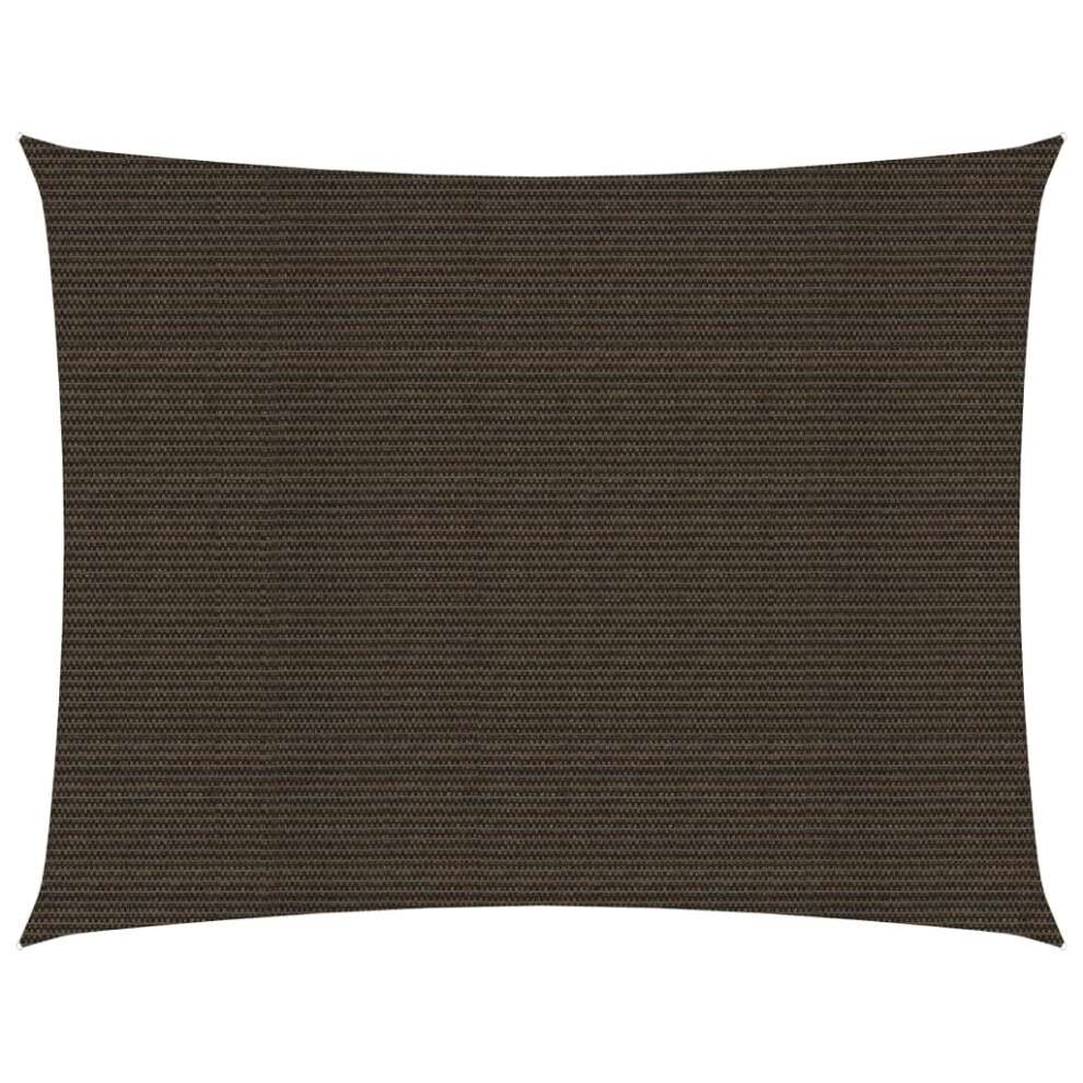 Vidaxl Sunshade Sail 160 G/M² Brown 3X4 M Hdpe Garden Patio Canopy Awning