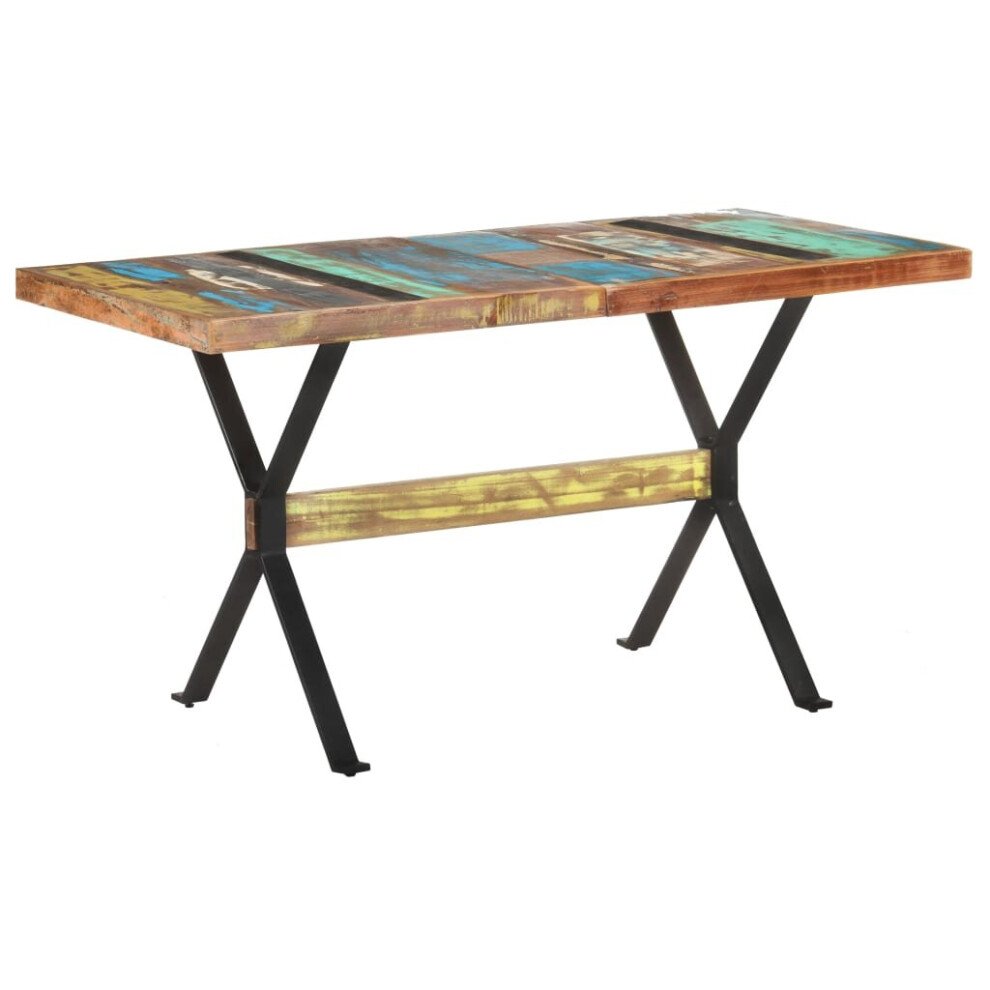 vidaXL Dining Table Solid Reclaimed Wood Indoor Furniture Dinner Kitchen Desk
