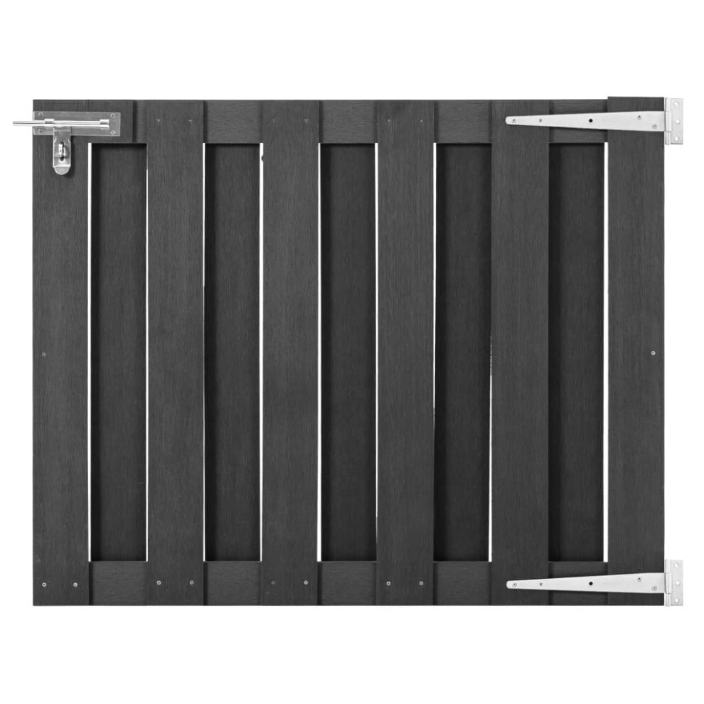 vidaXL Garden Gate WPC 100x80cm Grey Entrance Driveway Bonanza Fence Door