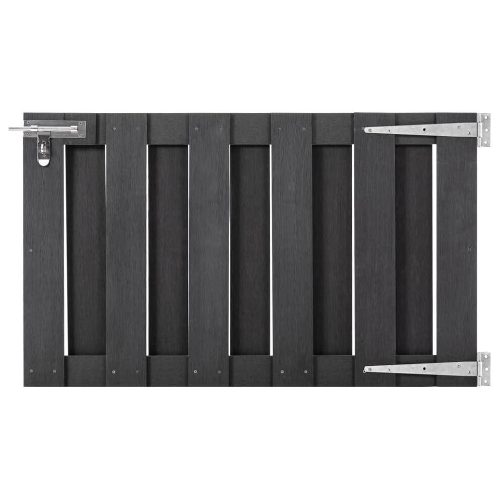 Vidaxl Garden Gate Wpc 100X60cm Grey Entrance Driveway Bonanza Fence Door 8719883829357