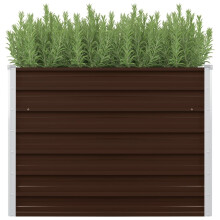 vidaXL højbedspotte brun 100x100x77 cm stål