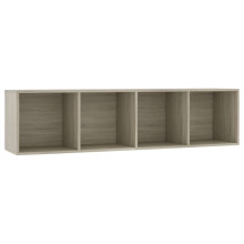 vidaXL Book Cabinet/TV Cabinet Sonoma Oak Media Stand Display Unit Wall Shelf