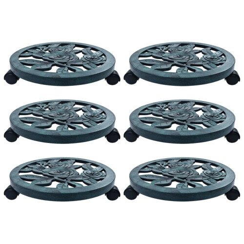 VidaXL vidaXL Pflanzenroller 6 Stk. Grün 38 cm Kunststoff