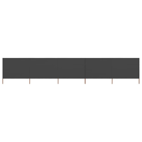 vidaXL 5-panel Wind Screen Fabric 160cm Anthracite Sun Privacy Screen Breaker