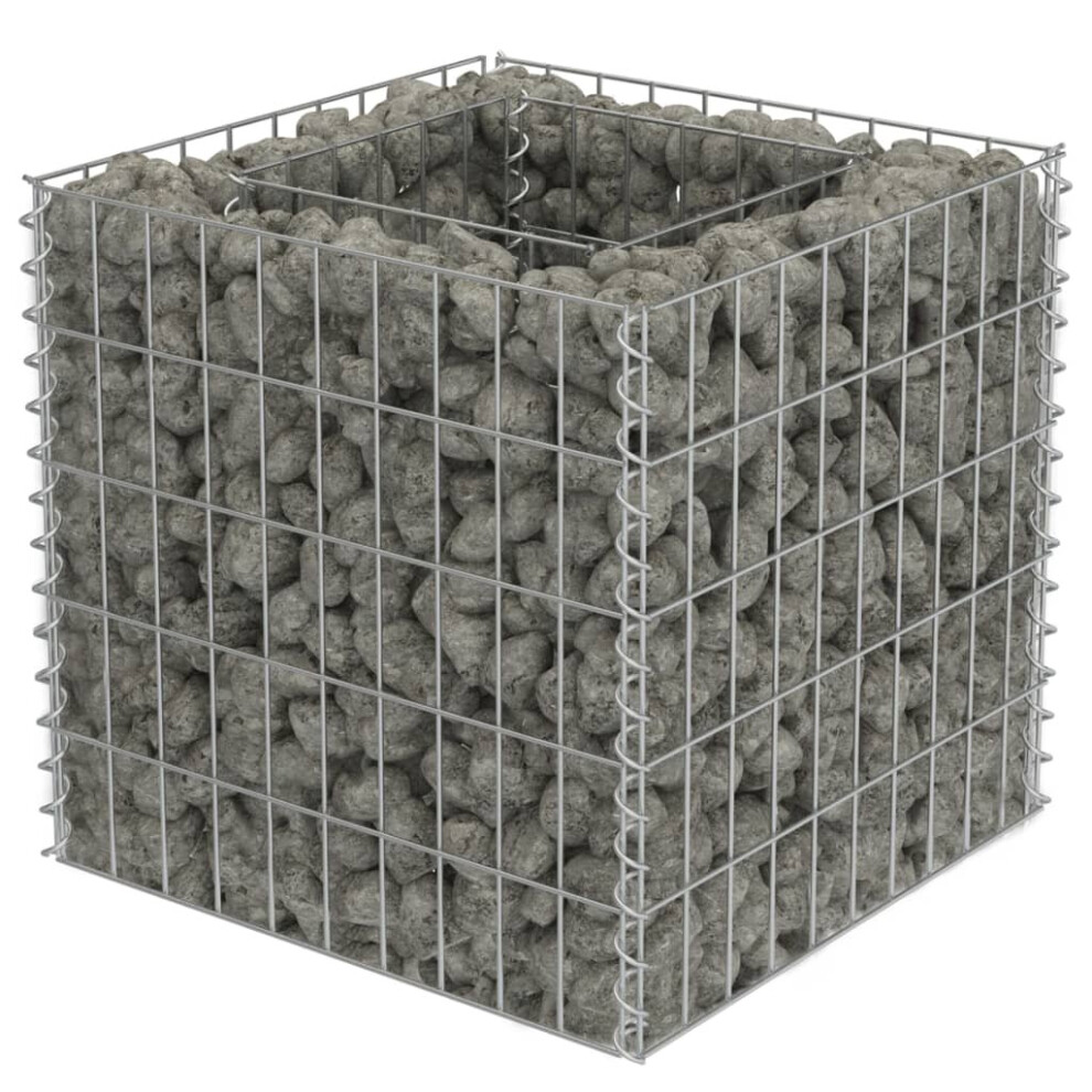 Simply Chosen 4U Vidaxl Gabion Raised Bed Galvanised Steel 50X50x50cm Stone Basket Raised Bed