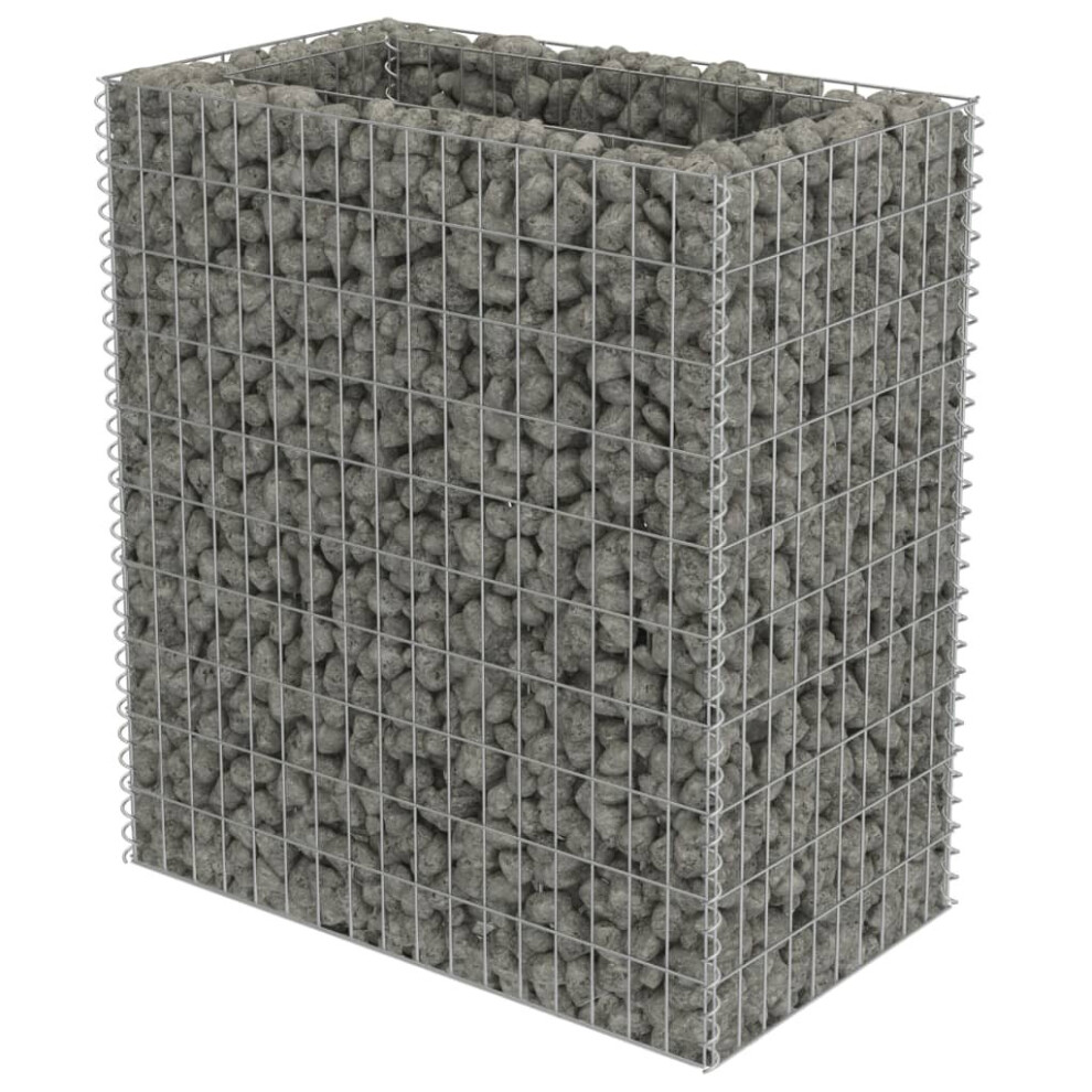 Vidaxl Gabion Raised Bed Galvanised Steel 90X50x100cm Stone Basket Raised Bed