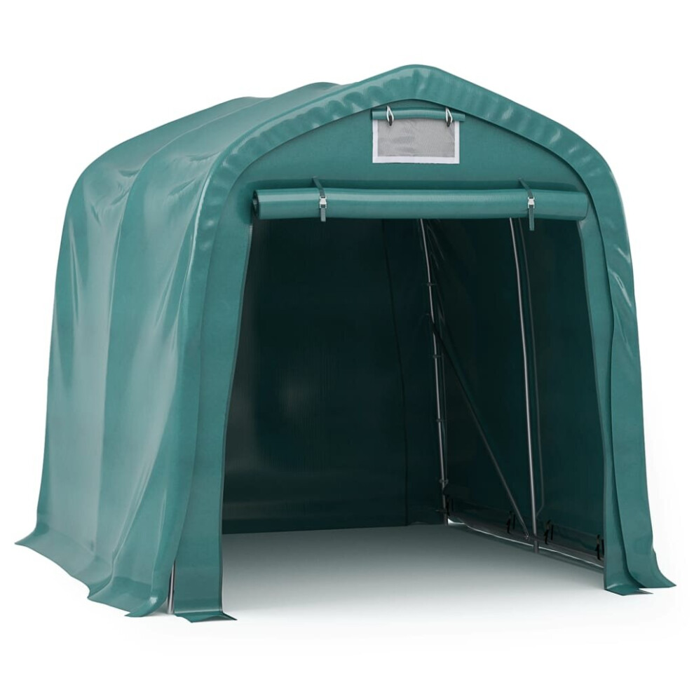 vidaXL Garage Tent PVC Green Outdoor Carport Car Gazebo Shed  Storage Shelter