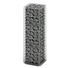 vidaXL Gabion Basket with Lid Galvanized Wire 100x30x30cm Patio Retaining Wall