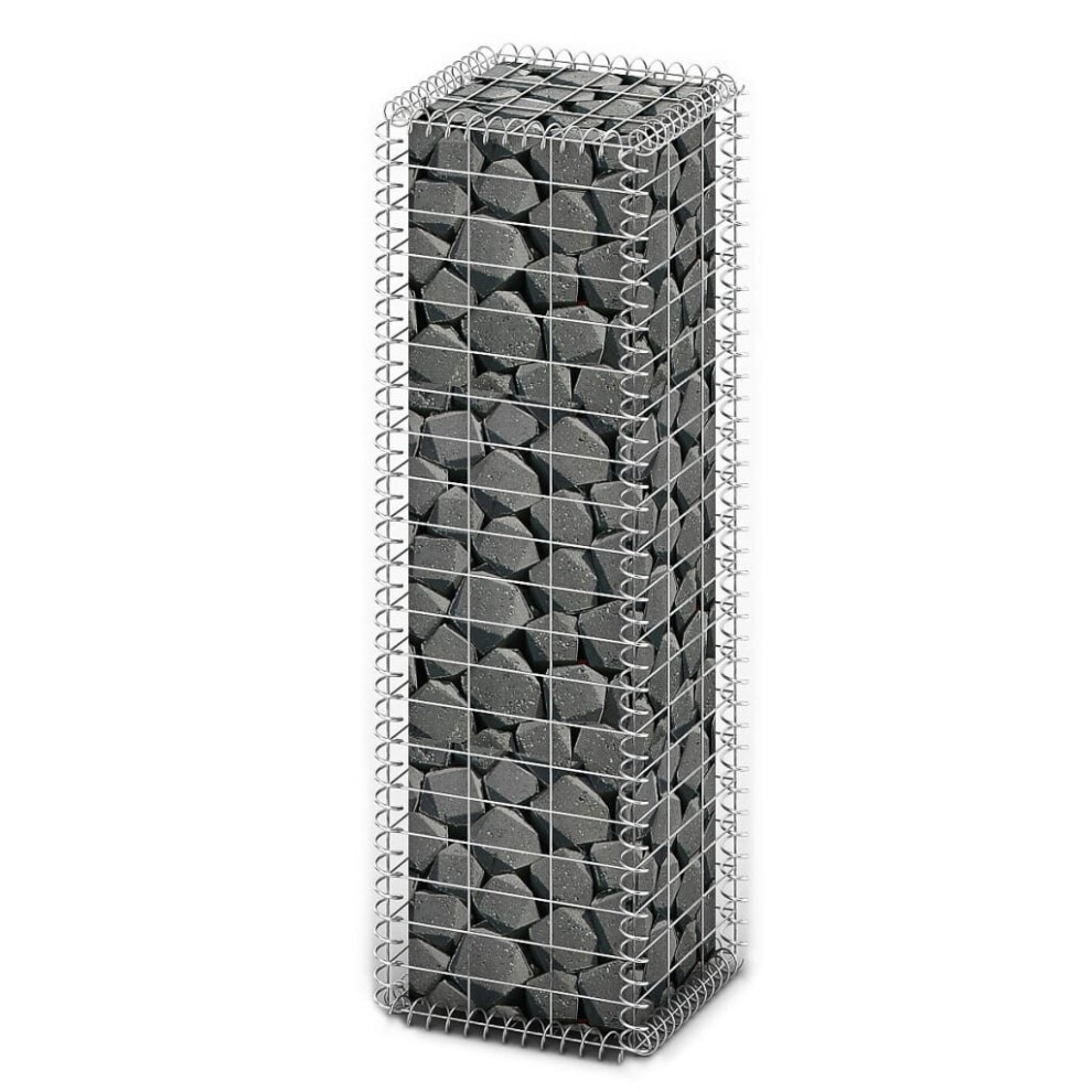 Vidaxl Gabion Basket With Lid Galvanized Wire 100X30x30cm Patio Retaining Wall