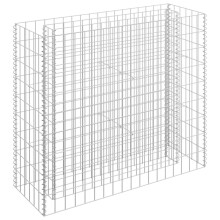 vidaXL hævet gabion-plantekasse, galvaniseret stål, 90x30x90 cm