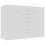 VidaXL vidaXL Sideboard White Engineered Wood Storage Cabinet Home Organiser Buffet 1