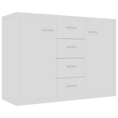 VidaXL vidaXL Sideboard White Engineered Wood Storage Cabinet Home Organiser Buffet