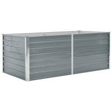 vidaXL Raised Garden Bed 160x80x45cm Galvanised Steel Grey Patio Planter Pot