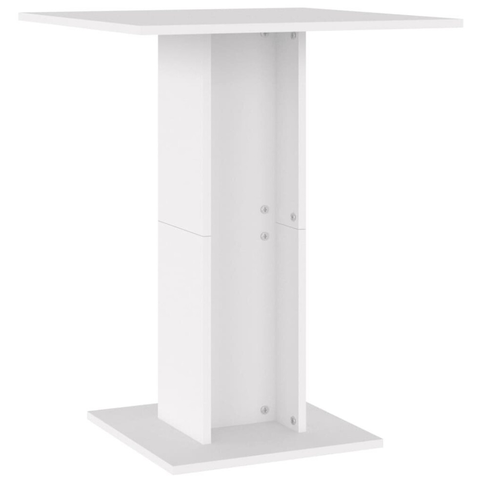 vidaXL Bistro Table White Engineered Wood Bar Table Pub Table Patio Furniture