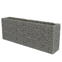 vidaXL Gabion Raised Bed Galvanised Steel 270x50x100cm Garden Stone Basket Box
