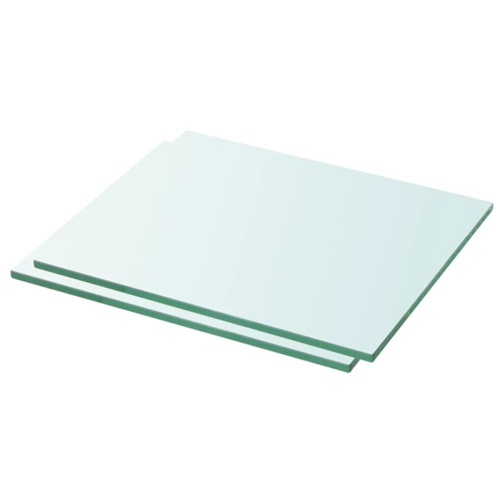 Simply Chosen 4U Vidaxl 2X Shelves Panel Glass Clear 30X20cm Sheet Plate Display Room Ledges