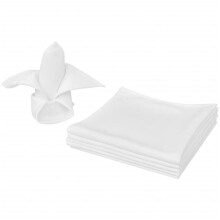 vidaXL 10x Dinner Napkins White 50x50cm Hotel Wedding Cleaning Cloth Linen