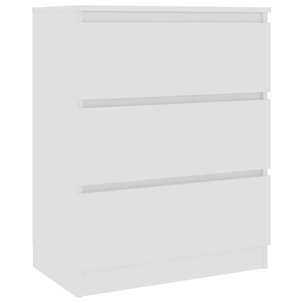 Vidaxl Sideboard White Engineered Wood Storage Drawer Side Cabinet Furniture