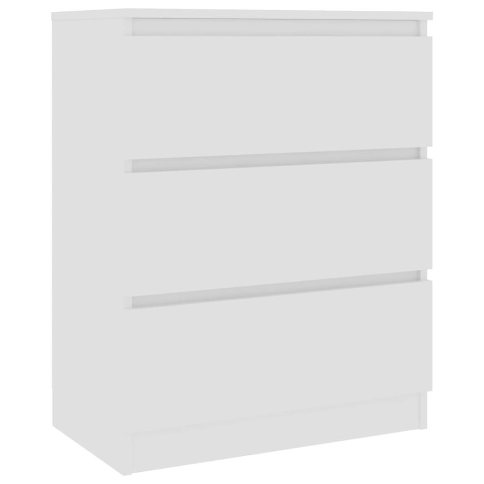 vidaXL Sideboard White Engineered Wood Storage Drawer Side Cabinet Furniture