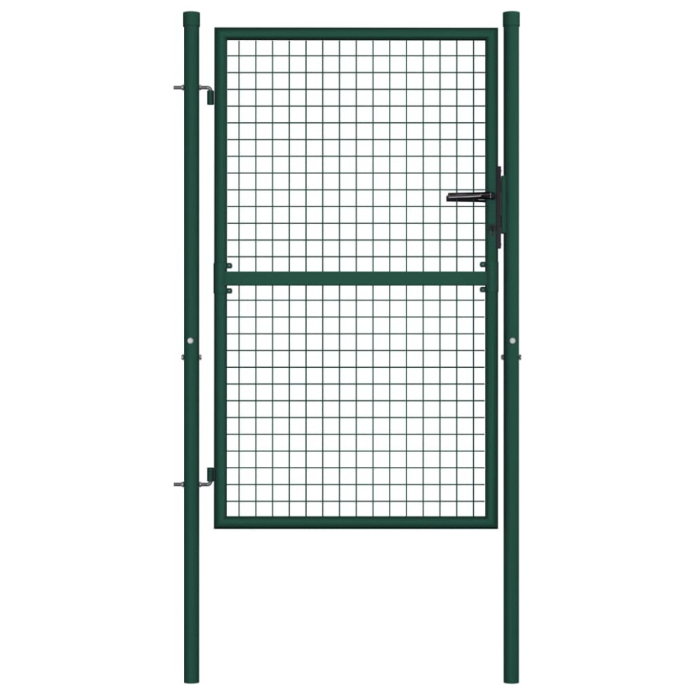Vidaxl Fence Gate Steel 100X125cm Green Garden Patio Entrance Fencing Panels 8719883768991