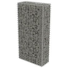 vidaXL Gabion Wall with Covers Galvanised Steel 50x20x100cm Stone Basket Cage