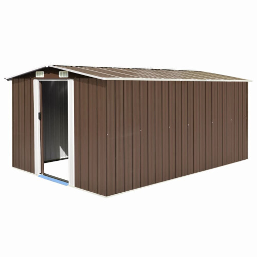 VidaXL vidaXL Gerätehaus 257x392x181 cm Metall Braun
