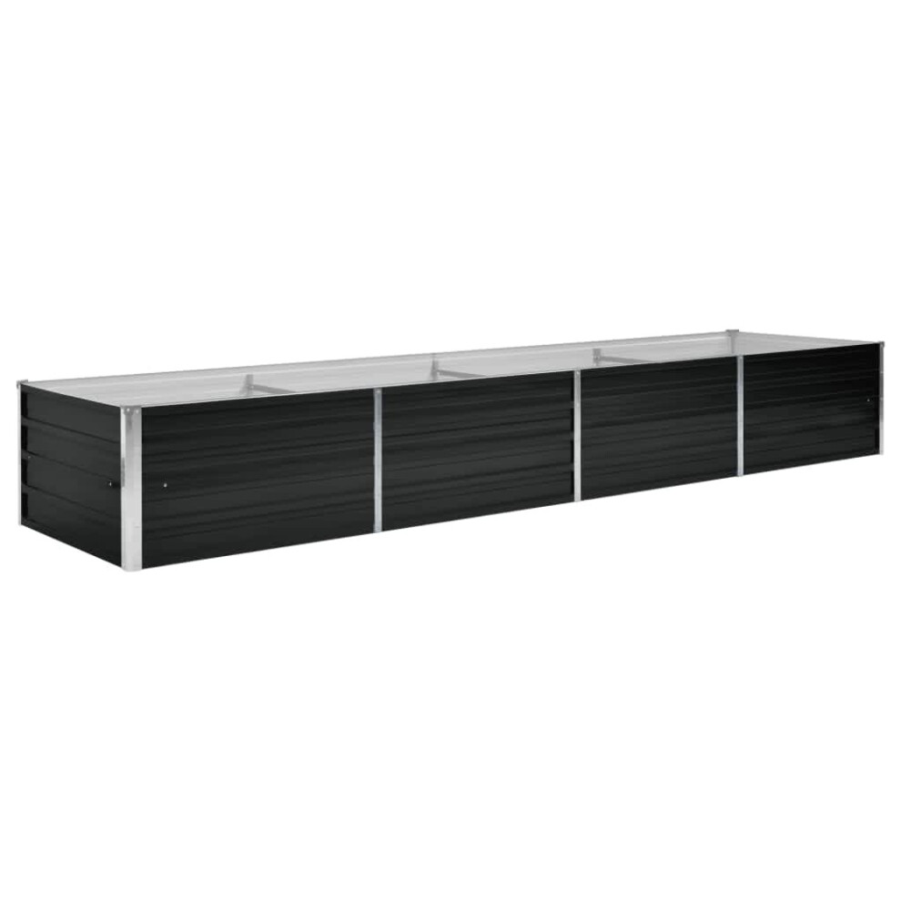 Vidaxl Garden Raised Bed Anthracite 320X80x45cm Galvanised Steel Planter Pot