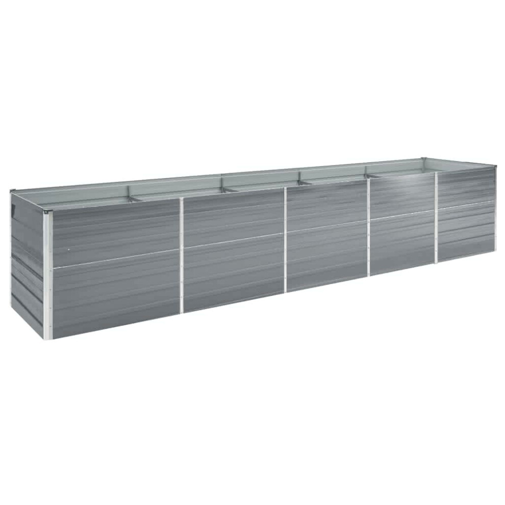 B&Q - Garden Raised Bed Galvanised Steel 400X80X45 Cm Grey - Image 2
