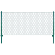 vidaXL nethegn med stolper, stål, 25 x 0,5 m, grøn