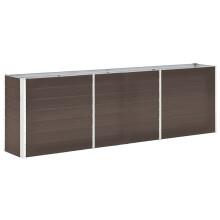 vidaXL højbed galvaniseret stål 240x40x77 cm brun