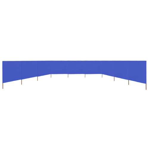 vidaXL 9-panel Wind Screen Fabric 120cm Azure Blue Sun Privacy Screen Breaker 2