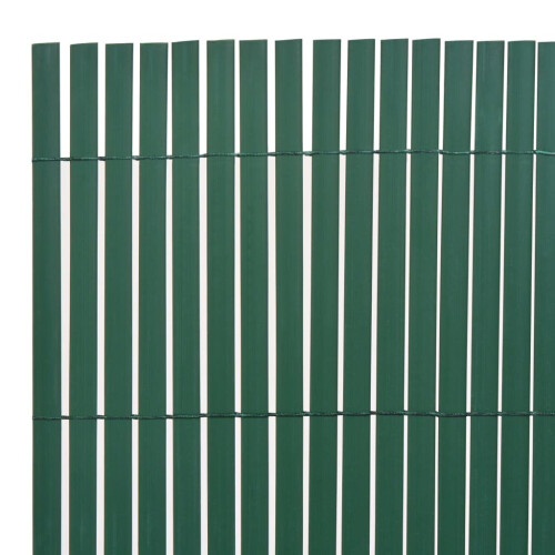 vidaXL Gartenzaun Doppelseitig PVC 90500 cm Grün 2