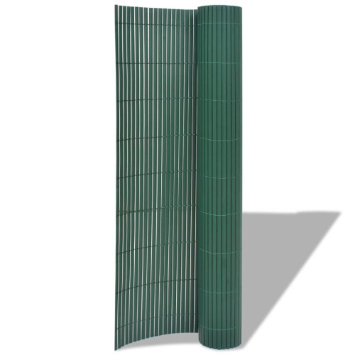 vidaXL Gartenzaun Doppelseitig PVC 90500 cm Grün 1