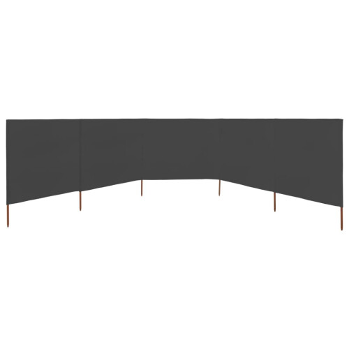 vidaXL 5-panel Wind Screen Fabric 160cm Anthracite Sun Privacy Screen Breaker 2