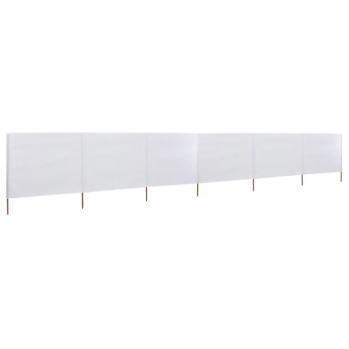 vidaXL 6-teiliges Windschutzgewebe 800 x 160 cm Sandweiß 1