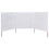 vidaXL 3-panel Wind Screen Fabric 160cm Sand White Camping Privacy Sun Screen 3