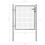 vidaXL Gartentor verzinkter Stahl 105x75 cm Silber 5