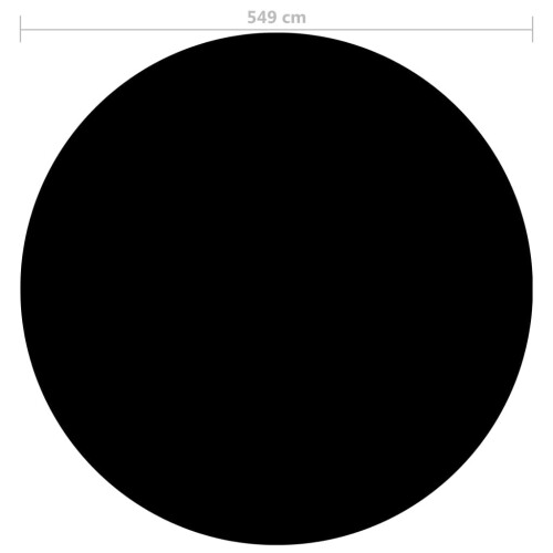 vidaXL Poolabdeckung Schwarz 549 cm PE 2