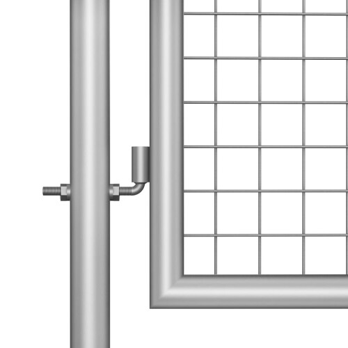 vidaXL havelåge galvaniseret stål 100x75 cm sølv 2