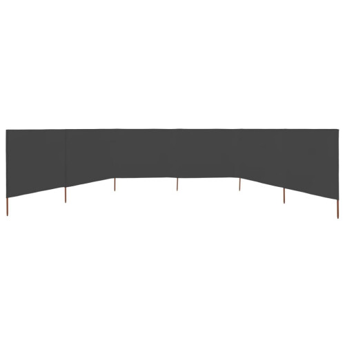 VidaXL vidaXL 6-teiliges Windschutzgewebe 800 x 120 cm Anthrazit 2