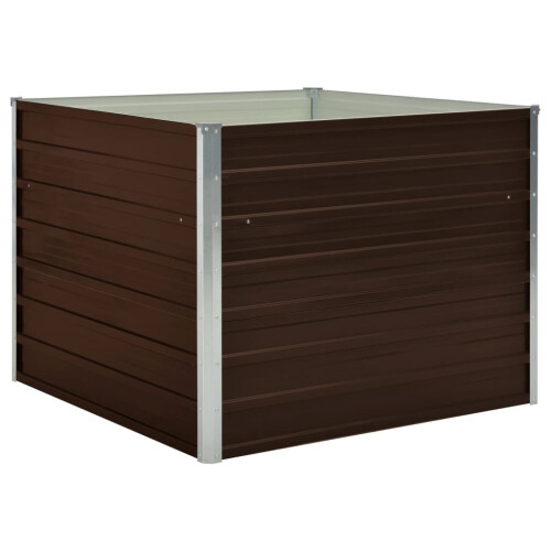 vidaXL højbedspotte brun 100x100x77 cm stål 1