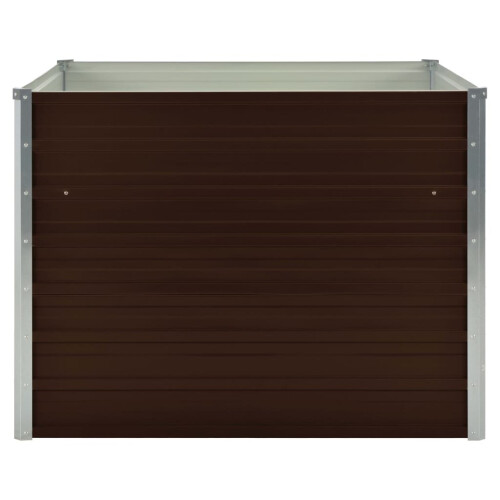 vidaXL højbedspotte brun 100x100x77 cm stål 2
