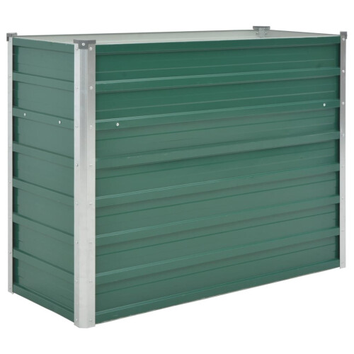 vidaXL højbed galvaniseret stål 100x40x77 cm grøn 1
