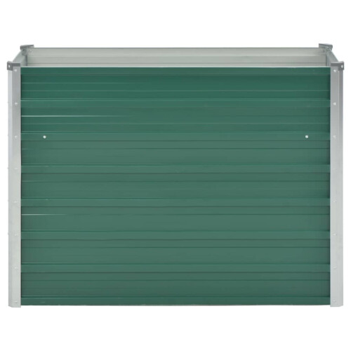 vidaXL højbed galvaniseret stål 100x40x77 cm grøn 2