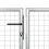vidaXL Gartentor aus Stahl 400x100 cm Silber 3