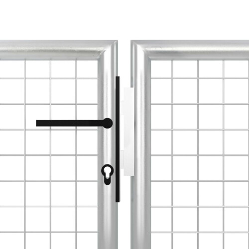vidaXL Gartentor aus Stahl 400x100 cm Silber 2