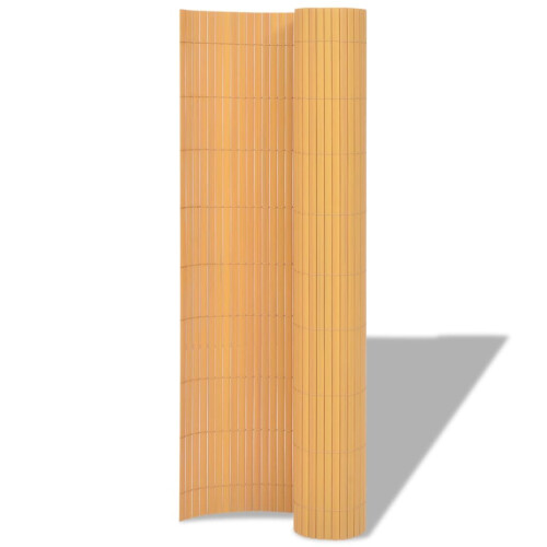 vidaXL Gartenzaun Doppelseitig PVC 90300 cm Gelb 1