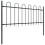 vidaXL Gartenzaun mit Rundbogen Stahl 671 x 80 cm Schwarz 2