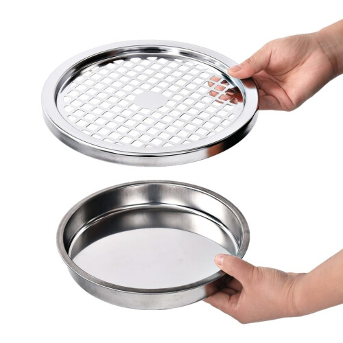 vidaXL Mülleimer mit Aschenbecher 30 L Edelstahl 1